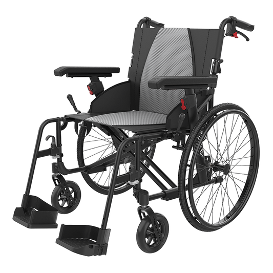 Fauteuil roulant manuel Rehasense 35 Icon LX Transit 16" 18" Noir Bleu  RWL35D2BKC  RWL35D4BKC