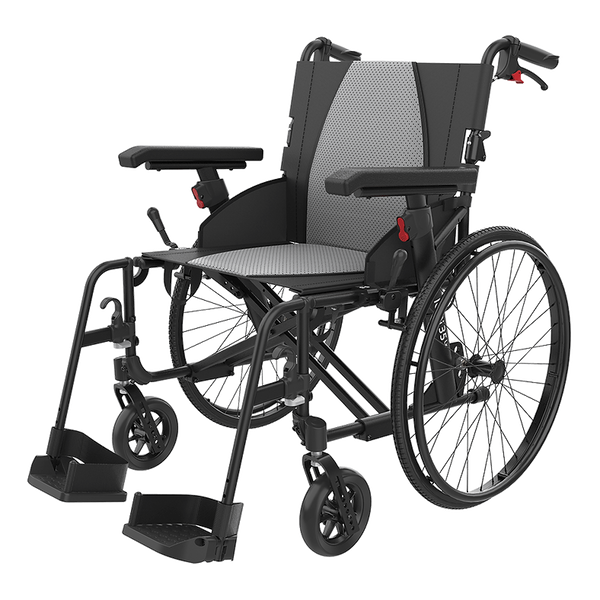 Rehasense Self Propelled 35 Icon LX Transit 16" 18" Wheelchair Black Blue  RWL35D2BKC  RWL35D4BKC