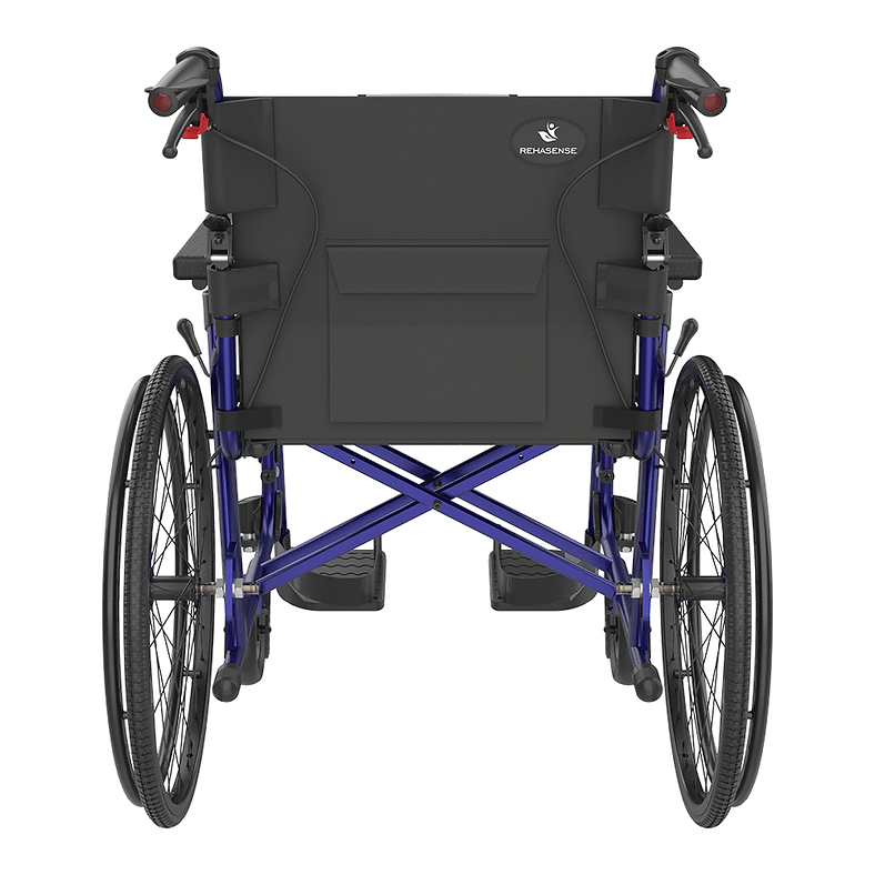 Rehasense Self Propelled 35 Icon LX Transit 16" 18" Wheelchair Black Blue  RWL35D2BKC  RWL35D4BKC