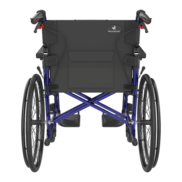 Rehasense Self Propelled 35 Icon LX Transit 16" 18" Wheelchair Black Blue  RWL35D2BKC  RWL35D4BKC