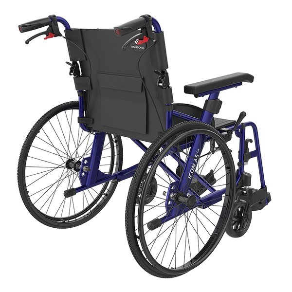 Rehasense Self Propelled 35 Icon LX Transit 16" 18" Wheelchair Black Blue  RWL35D2BKC  RWL35D4BKC