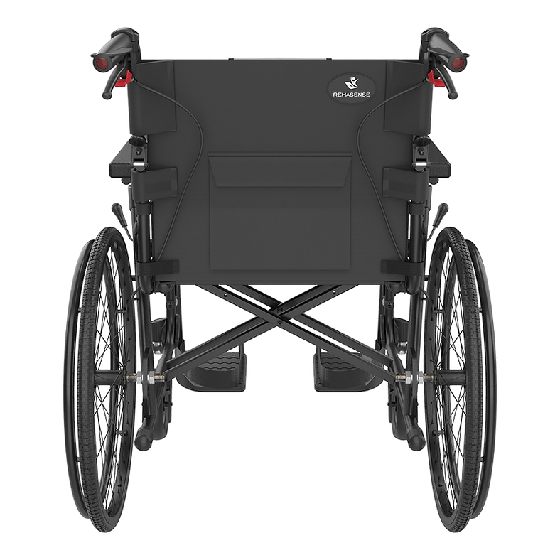 Rehasense Self Propelled 35 Icon LX Transit 16" 18" Wheelchair Black Blue  RWL35D2BKC  RWL35D4BKC
