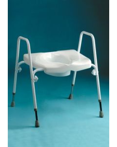 M48805 Mowbray NRS Extra Wide Bariatric Toilet Frame with Full Moulded Toilet Seat Free Standing