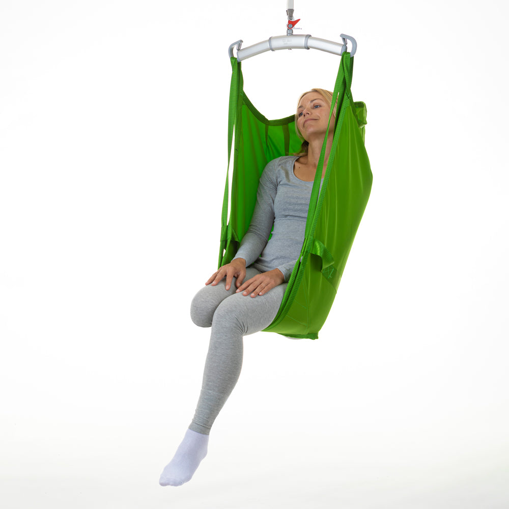 Liko Hillrom Single Double Amputee High Back Sling Model 75 Polyester Reclined Head Support