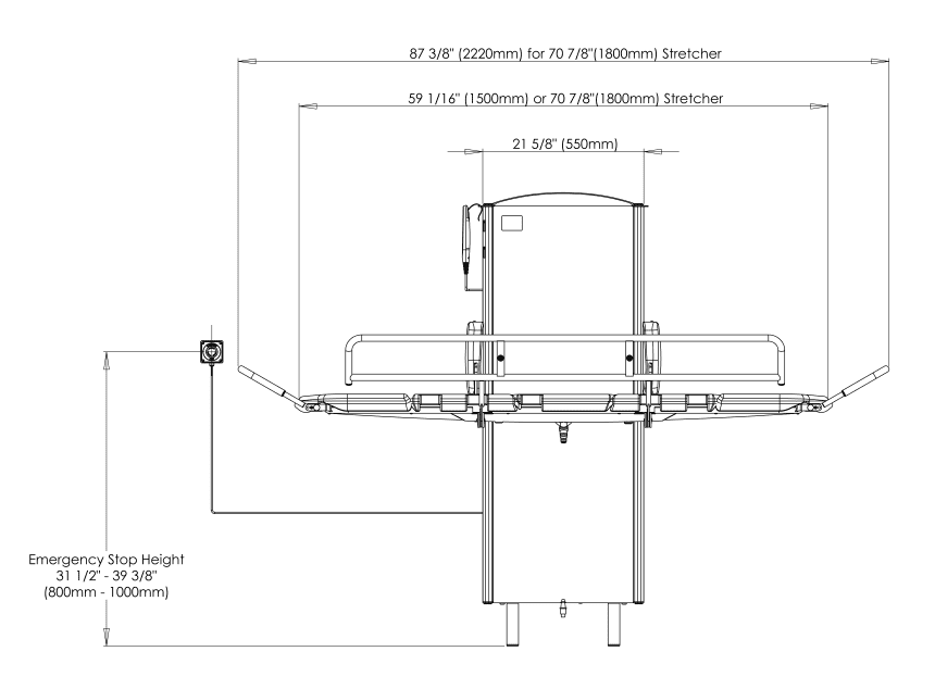Astor Bannerman Electric CTX2-CP Adult Electric Shower Changing Table Bed Stretcher Height Adjust 1800mm Front Guard