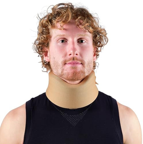 Oppo Cervical Collar Wide Padded Beige Cream Full Neck Brace Support Sprain Strain Sport Velcro 4091