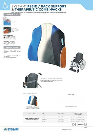 Systam Pressure Relieving Shaped Curved Back Support Ultimate Healthcare Anatomical Visco Memory Foam USYC0SUP S M L