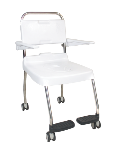 Bristol Maid Commode / Shower Chair - Easyclean, Mobile CSC/S/600