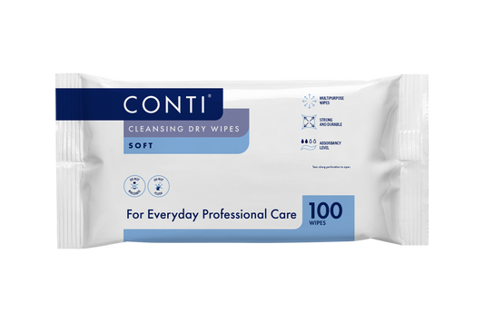 Conti Soft Cleansing Disposable Super Large Dry Patient Care Wipes Large 32 x 28CM Single Pack 100