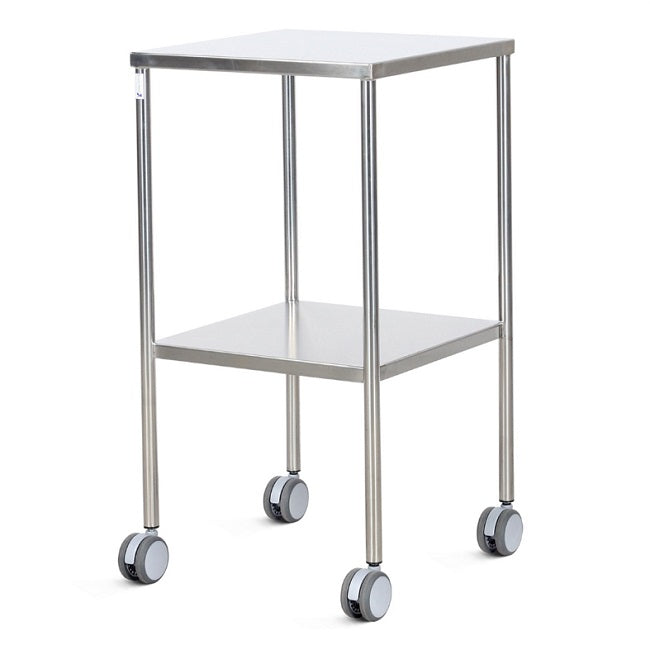 Bristol Maid Dressing Trolley Fixed Shelves Stainless Steel Hospital Care Home DTS/450/FD Flange Down Smooth Top