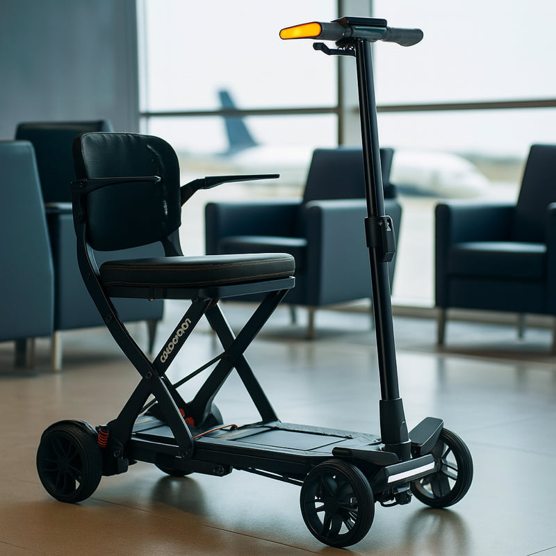 Drive Devilbiss Aero Carbon Compact Folding Boot Scooter Super Lightweight Lithium Battery 4 Wheel 4mph