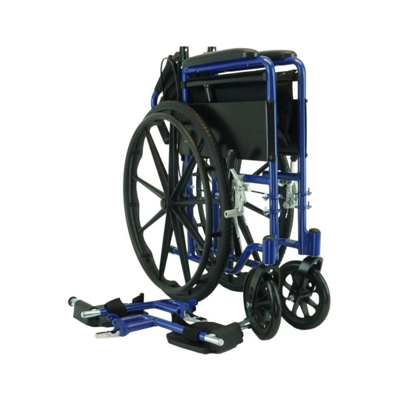 Drive Devilbiss Aluminium Lightweight Self Propelled Instore Wheelchair 18" Seat Width Red Blue ILA18SP