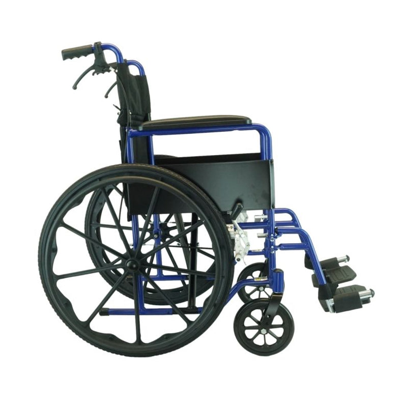 Drive Devilbiss Aluminium Lightweight Self Propelled Instore Wheelchair 18" Seat Width Red Blue ILA18SP