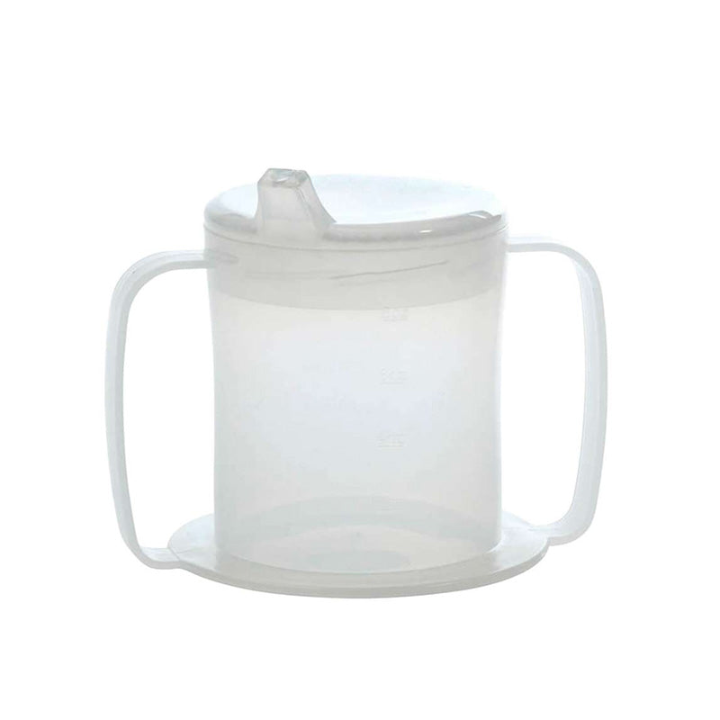 Drive Medical Universal Cup with Lid Beaker flask Spill Proof 2 handle Elderly RTL3515