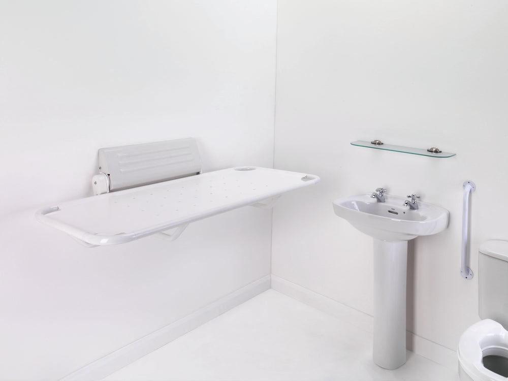 Brancard de douche Prism Freeway Easi avec appui-tête hauteur fixe 1400 mm 1801EFH1400H