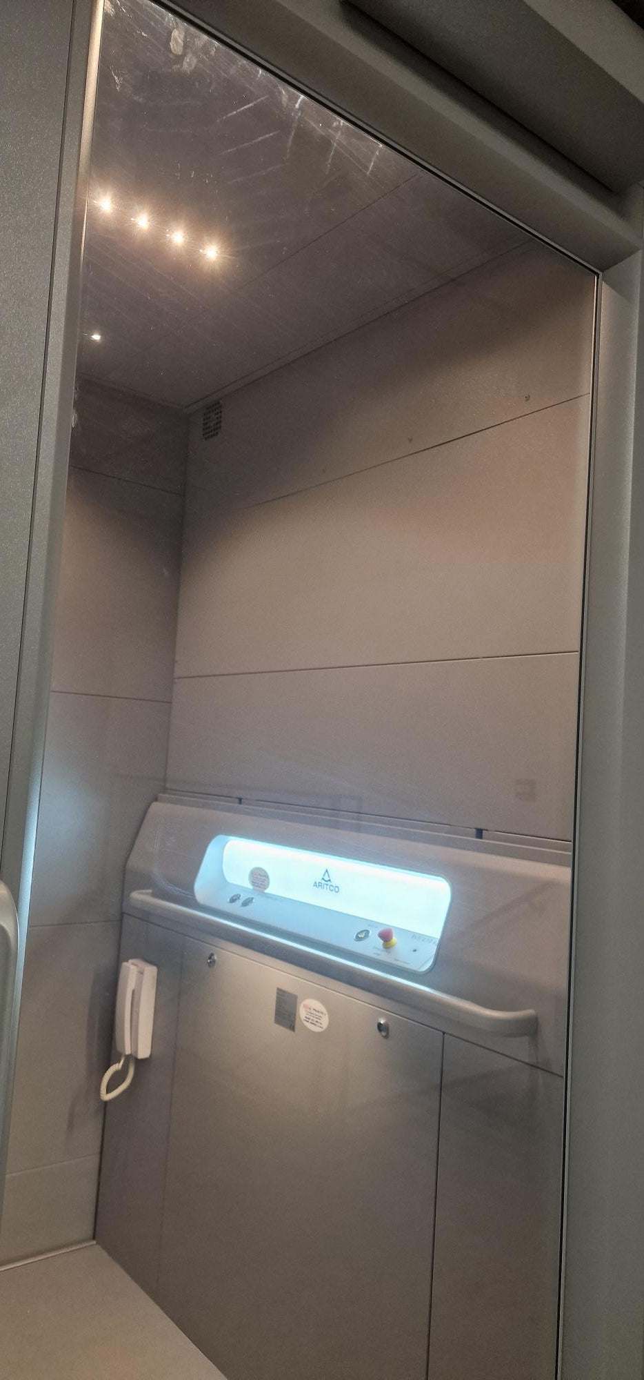 New Aline Gartec Aritco 3 Floor Public Access Lift Installation at Hope Church SE England