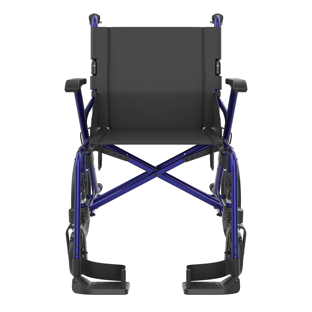 Rehasense Icon 35BX Lightweight Transit Wheelchair 16" 18" RWB35D Black or Dark Blue