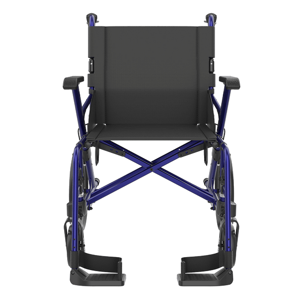 Rehasense Icon 35BX Lightweight Transit Wheelchair 16" 18" RWB35D Black or Dark Blue