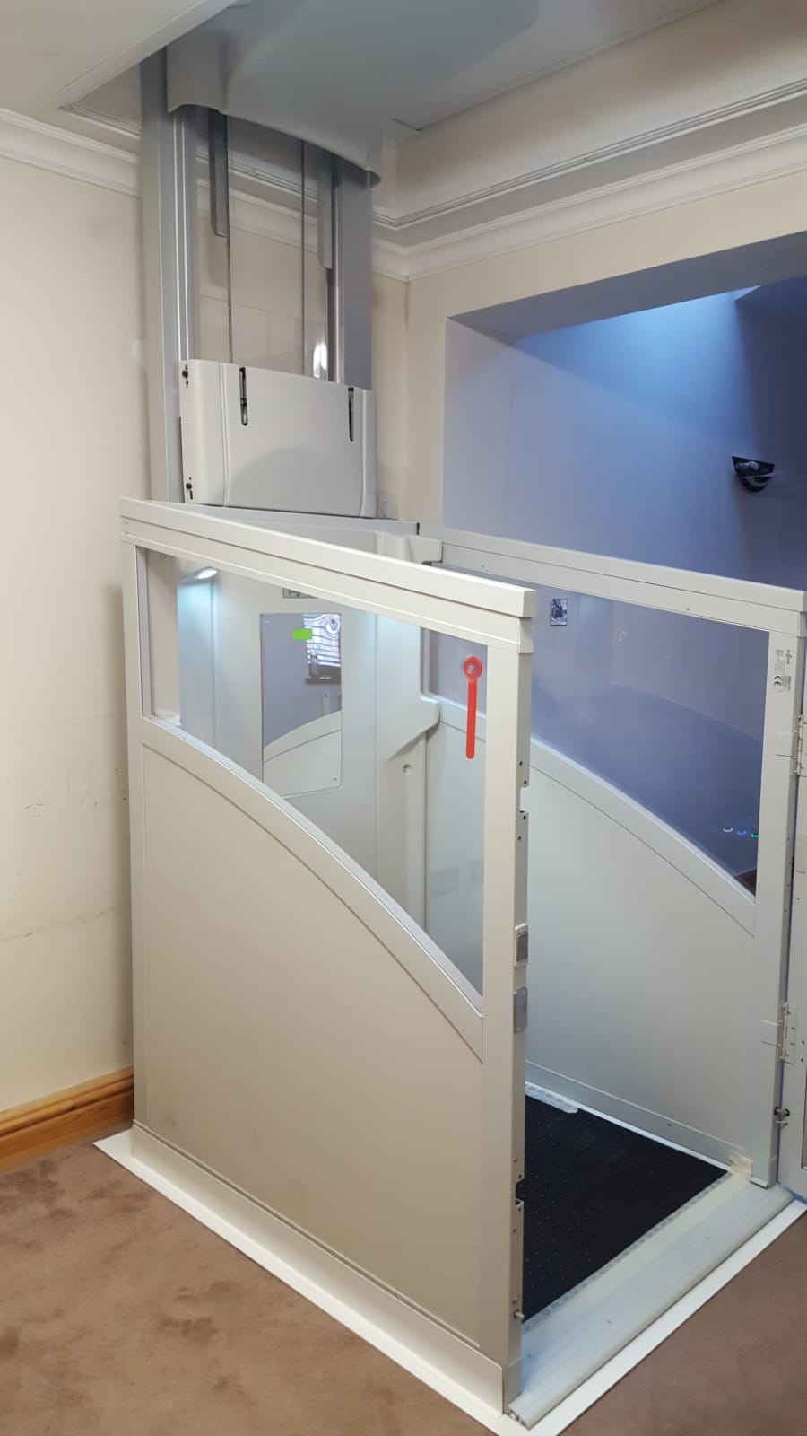 Installation of a New Pollock Through Floor Vertical Lift in Blackburn