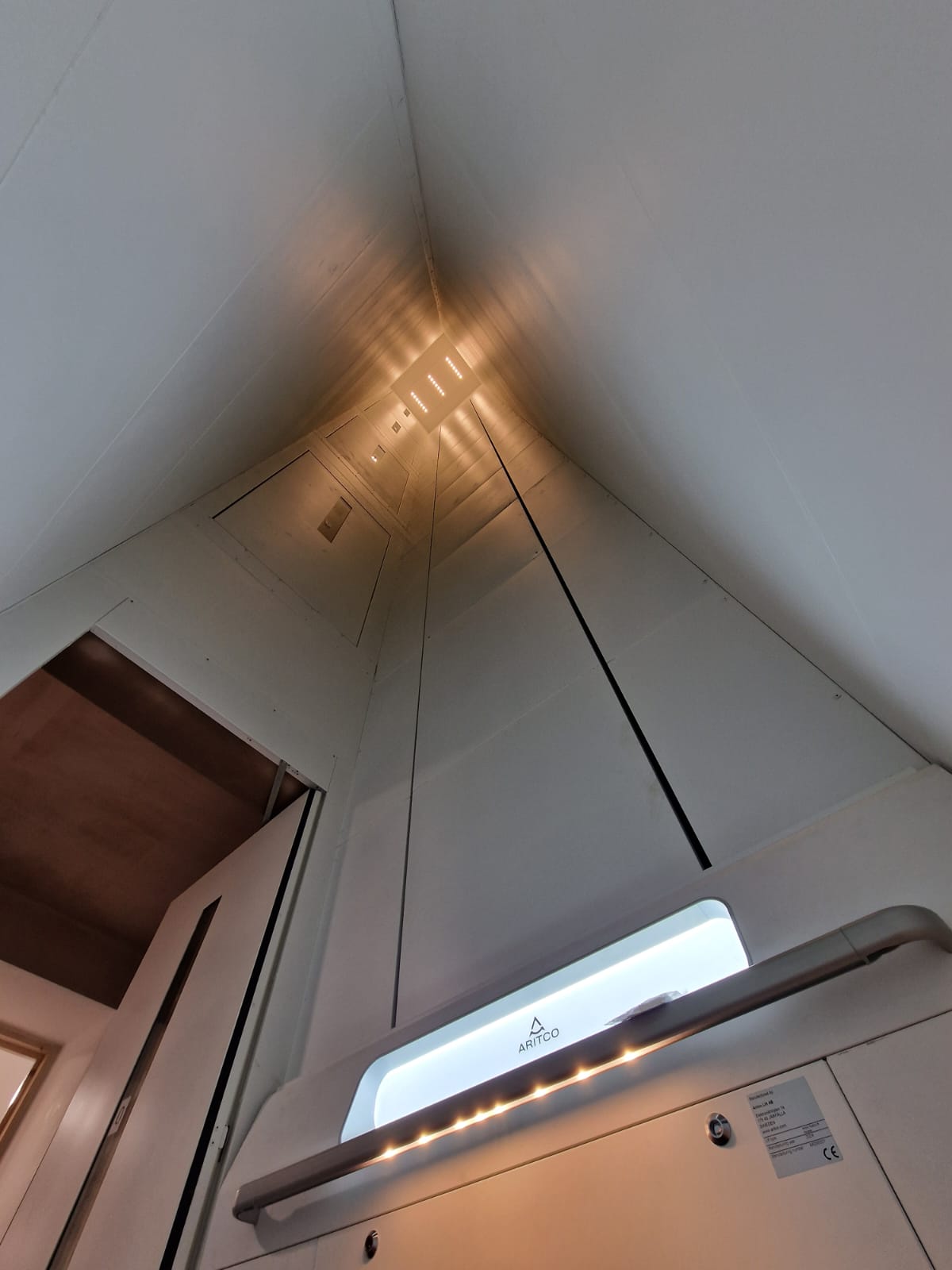 New Aline Gartec Aritco 3 Floor Public Access Lift Installation at Hope Church SE England