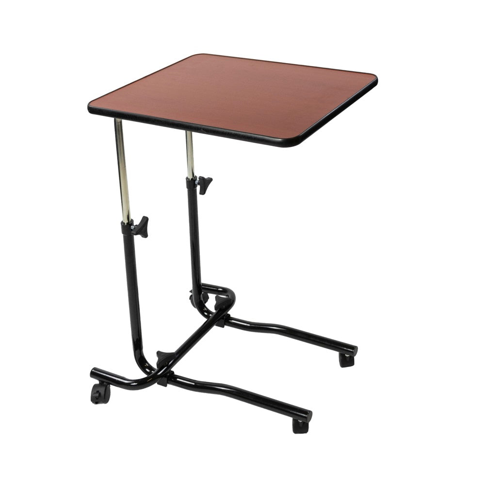 NRS M15691 Overbed Chair Divan Bed Table Budget 2 Wheels Tilt Top Adjsutable Height