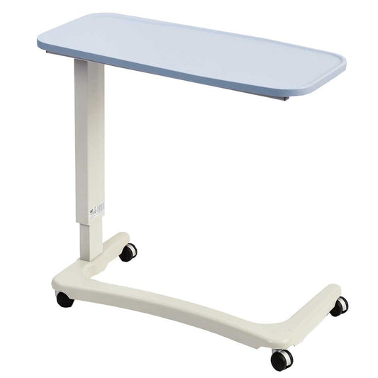 NRS N43577 Table de lit à 4 roulettes Easylift en plastique, réglable par vérin à gaz