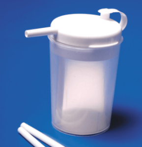 Able2 Aidapt Novo Plastic Drinking Safety Elderly Cup Mug Flask with Spout Dysphagia Lying Down Spill Proof Non Spill Sealed PR65075