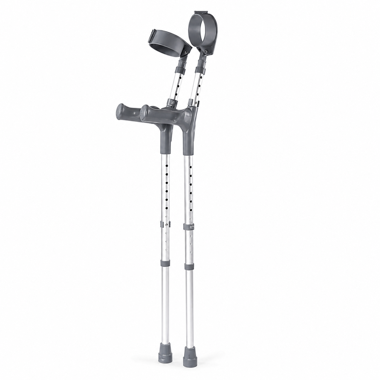P23385 Large Pair Tall Comfy Anatomical Grip Double Adjustable Height Elbow Crutches