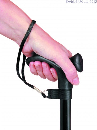 Able 2 Walking Stick Cane Black Strap Rest Strap Hand Wrist Arm PR30150 Elastic Attach