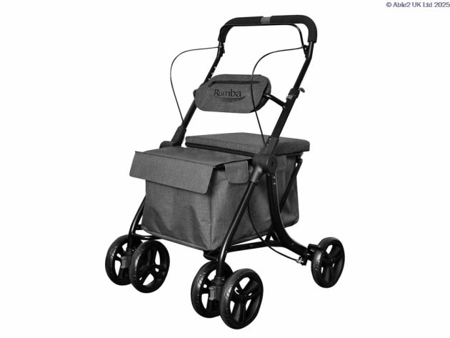 Able 2 Rumba Deluxe Shopping Trolley Seat Tilts Grey Green Red PR30259