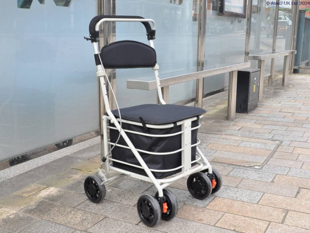 Able 2 Jive Shopping Trolley Sturdy Seat Brown Check Black PR30261