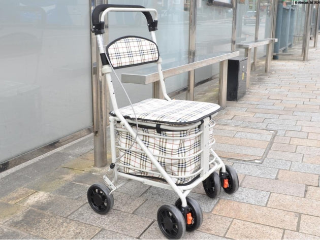 Able 2 Jive Shopping Trolley Sturdy Seat Brown Check Black PR30261