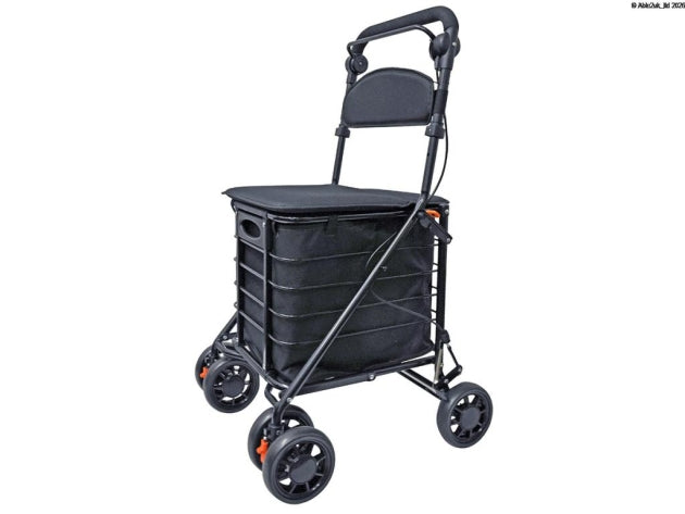 Chariot de courses pliable avec assise 4 roues Able 2 Tango robuste PR30262 Union Jack ou autres