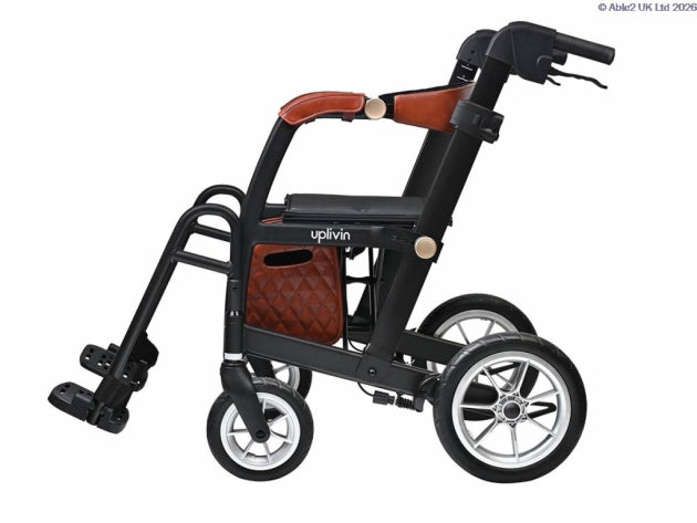 Uplivin Glide 2 in 1 Rollator Green or Black Walker with Seat To Wheelchair folding Lightweight PR32220 PR32221
