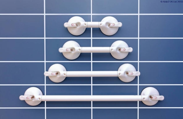 Able2 Mobeli Mobile Suction Grab Handle Bar Rail Bathroom Various Sizes Chrome or White