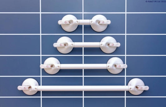 Able2 Mobeli Mobile Suction Grab Handle Bar Rail Bathroom Various Sizes Chrome or White