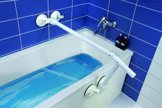 Mobeli Quatro Power Able 2 Over Bath Tub 850mm to 980mm Suction Grab Handle Bar Rail Extension Grip