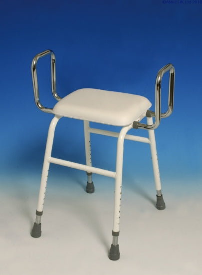 Able2 4 in 1 Padded Waterproof Vinyl Perching Stool Adjustable Removable Arms And Back PR60266