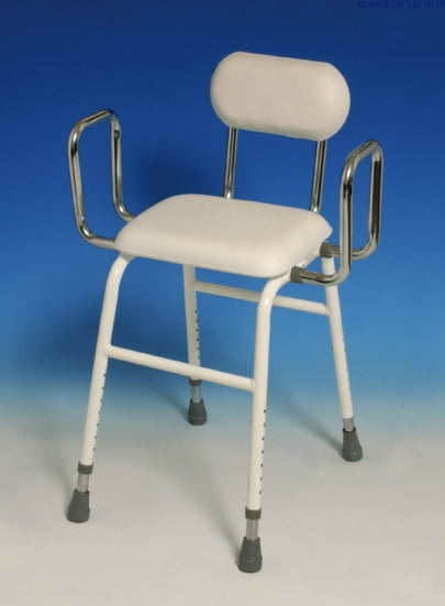 Able2 4 in 1 Padded Waterproof Vinyl Perching Stool Adjustable Removable Arms And Back PR60266