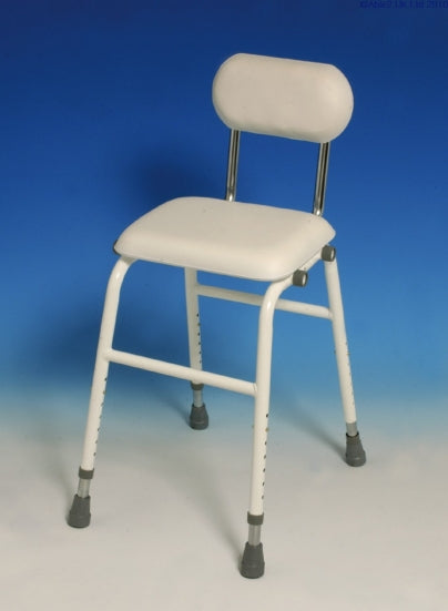 Able2 4 in 1 Padded Waterproof Vinyl Perching Stool Adjustable Removable Arms And Back PR60266