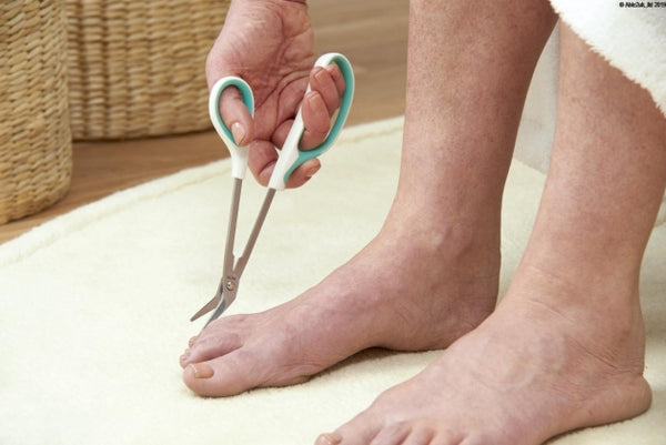 Able 2 Long Handled Reach Toe Nail Scissors Angled Clippers Podiatry Easy Grip PR63006