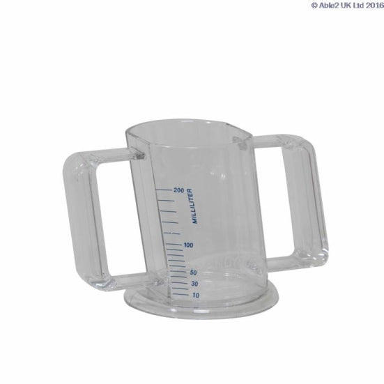 Able2 Handy Cup Handycup Heavy Duty Drinking Aid Beaker Mug Elderly Disabled Angled With 2 Handles Bed Patient PR65646