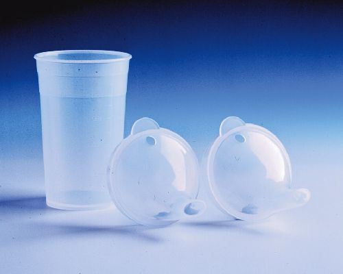 Able2 Drinking Cup Beaker Clear Plastic with 2 lids Different Size Spouts Elderly Disabled PR65666 Reusable