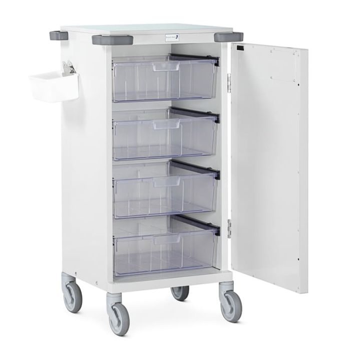 Bristol Maid Single Door Unit Dosage Lockable Medicine Trolley - UDTS/HSB/0P24