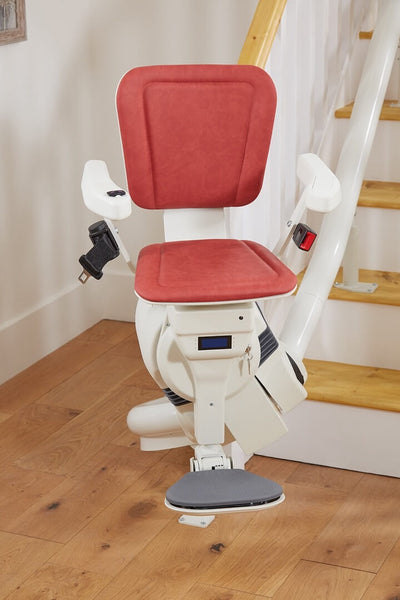 Platinum One or Two Curved Stairlift Standard or Heavy Duty Reconditioned or New Narrow Spiral Staircases Ergo Small Seat