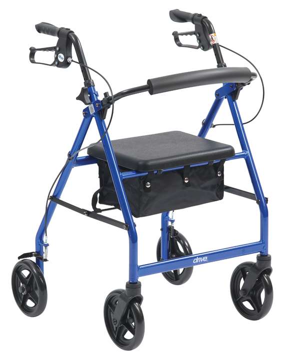 R8 Drive Aluminium Lightweight Rollator 4 Wheel Walker R8RD-61 R8BL-61