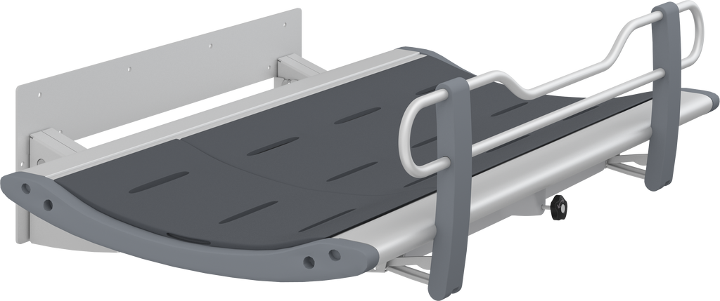 R8435313301 Pressalit Fixed Height SCT 3000 Shower Changing Table Bench Grey Length 1410mm Including Safety Rail