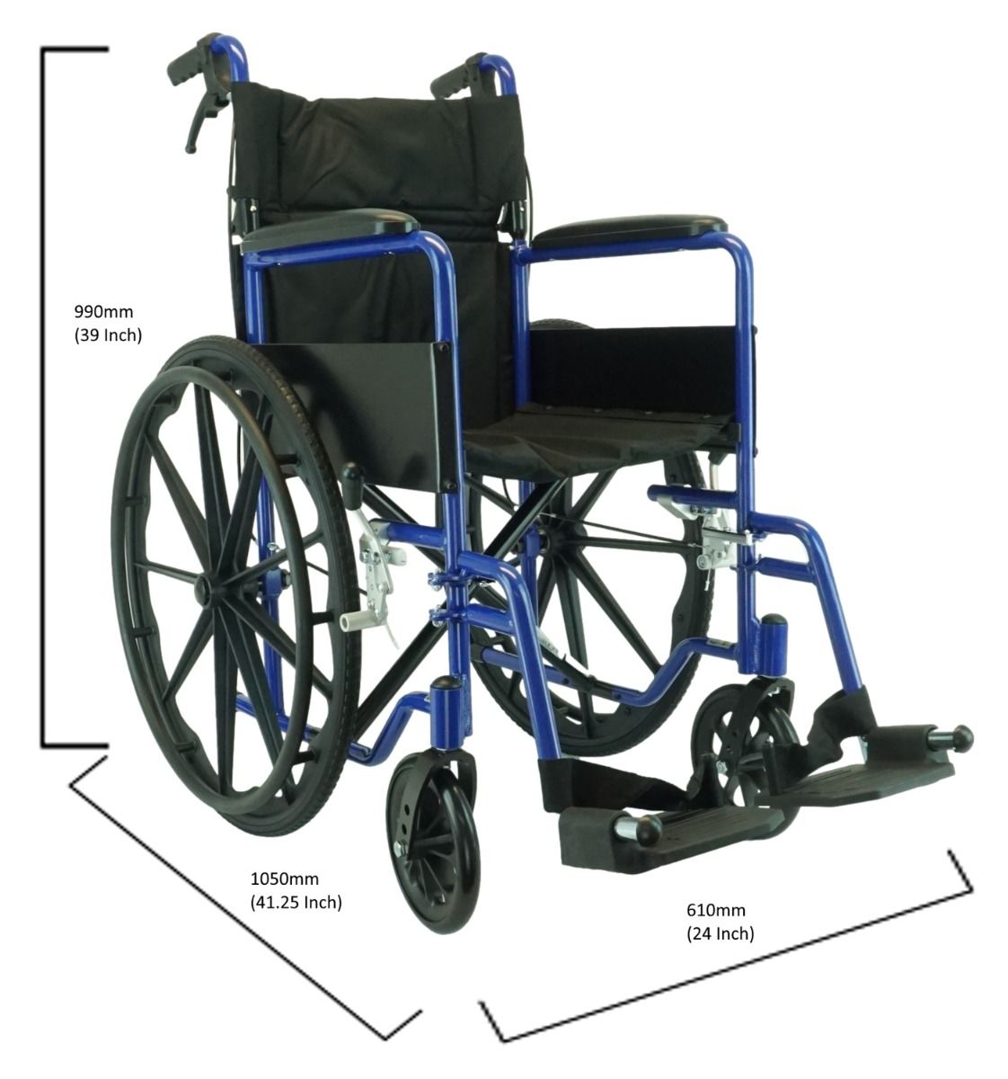 Drive Devilbiss Aluminium Lightweight Self Propelled Instore Wheelchair 18" Seat Width Red Blue ILA18SP
