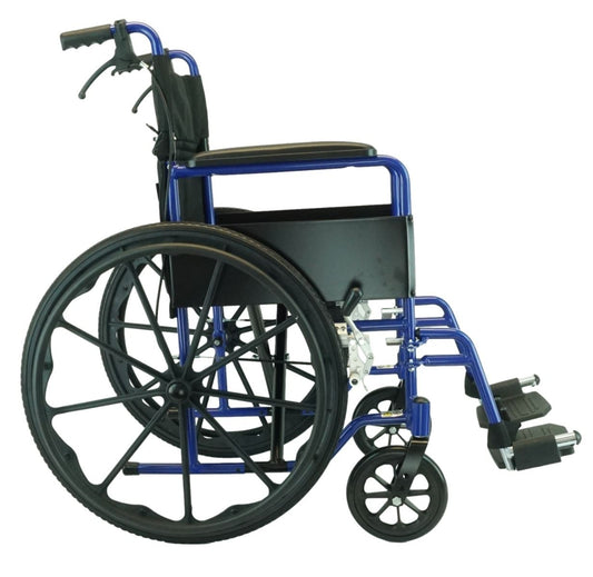 Drive Devilbiss Aluminium Lightweight Self Propelled Instore Wheelchair 18" Seat Width Red Blue ILA18SP