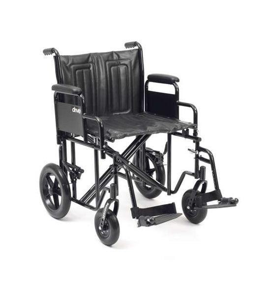 Fauteuil roulant bariatrique extra-large robuste Sentra Transit Drive Devilbiss Enigma 50 cm 55 cm 60 cm